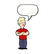 cartoon man with crossed arms speech bubble N35