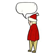 cartoon person in winter clothes with speech bubble N12