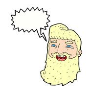 cartoon laughing bearded man with speech bubble N12
