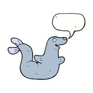 cartoon seal with speech bubble N24