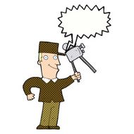 cartoon film maker with speech bubble N11