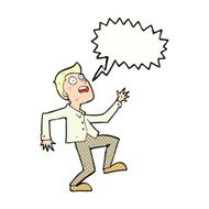 cartoon man panicking with speech bubble N68