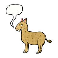 cartoon mule with speech bubble N11