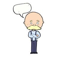 cartoon grandfather with speech bubble N12