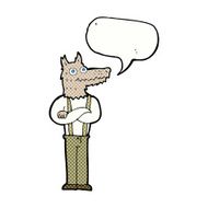 cartoon funny werewolf with speech bubble N21