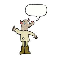 cartoon funny werewolf with speech bubble N22