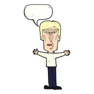 cartoon angry man with speech bubble N103