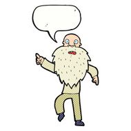 cartoon stressed old man with speech bubble N22
