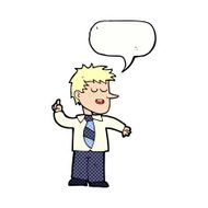 cartoon man with good idea speech bubble N24