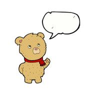 cartoon teddy bear with speech bubble N190