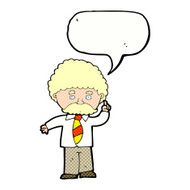 cartoon teacher with speech bubble N12