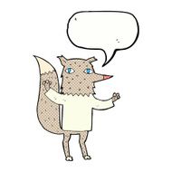 cartoon wolf with speech bubble N24