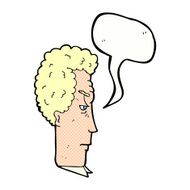 cartoon annoyed man with speech bubble N94