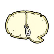 cartoon hook with speech bubble N4