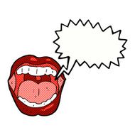 cartoon mouth with speech bubble N5