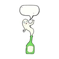 cartoon ghost in bottle with speech bubble N15