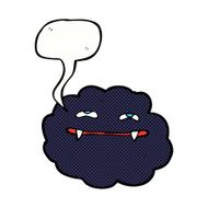 cartoon vampire cloud with speech bubble N8