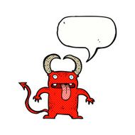 cartoon little devil with speech bubble N24