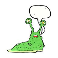 cartoon gross slug with speech bubble N19