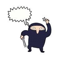 cartoon ninja with speech bubble N9