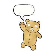 cartoon cute teddy bear with speech bubble N62
