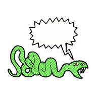 cartoon snake with speech bubble N79