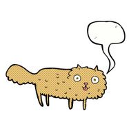 cartoon furry cat with speech bubble N12