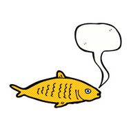 cartoon fish with speech bubble N110