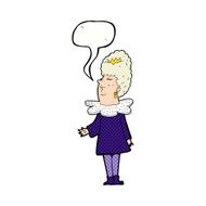 cartoon queen with speech bubble N11