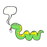 cartoon snake with speech bubble N80