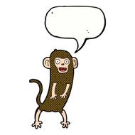 cartoon crazy monkey with speech bubble N12
