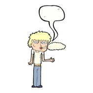 cartoon smoker with speech bubble N12