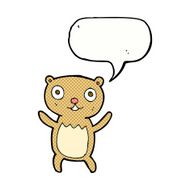 cartoon teddy bear with speech bubble N191