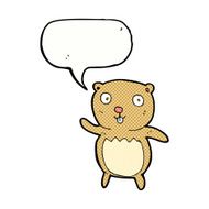 cartoon teddy bear with speech bubble N192