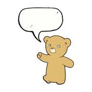 cartoon teddy bear with speech bubble N193
