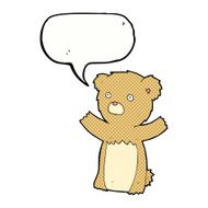 cartoon teddy bear with speech bubble N194
