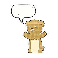 cartoon teddy bear with speech bubble N196