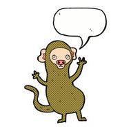 cartoon monkey with speech bubble N40