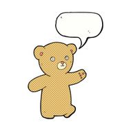 cartoon teddy bear with speech bubble N197