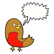 cartoon robin with speech bubble N53