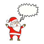 cartoon santa claus with speech bubble N228
