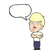 cartoon disappointed man with speech bubble N7