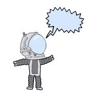 cartoon astronaut with speech bubble N143
