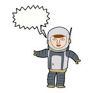 cartoon astronaut with speech bubble N144