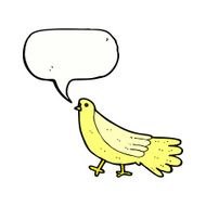 cartoon bird with speech bubble N306