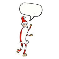 cartoon skinny santa with speech bubble N12