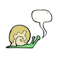cartoon snail with speech bubble N41