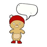 cartoon cute teddy bear with speech bubble N63