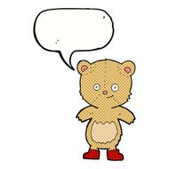 cartoon cute teddy bear with speech bubble N64