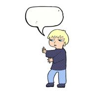 cartoon man gesturing with speech bubble N35